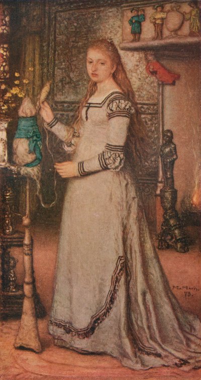 Mädchen mit einer Spindel, ca. 1873 von Matthijs Maris