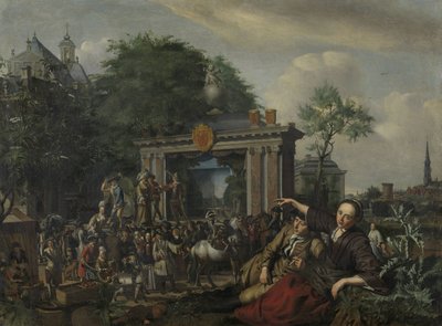 Theateraufführung im Freien von Matthijs Naiveu