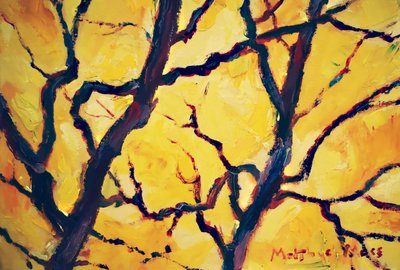 Goldene Herbstzweige von Matthys Moss