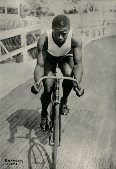 Porträt des amerikanischen Radfahrers Major Taylor von Maurice-Louis Branger