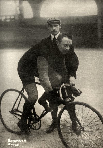 Porträt des belgischen Radfahrers Julian Van Der Born (1872, ?) von Maurice-Louis Branger
