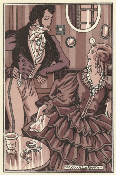 Illustration für Szenen aus dem Leben der Bohème von Henri Murger von Maurice Berty