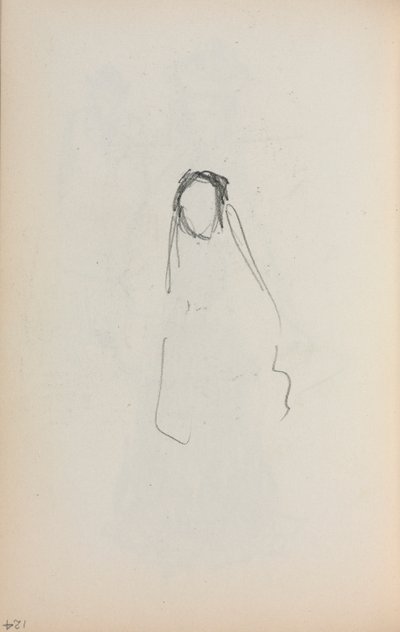 Italienisches Skizzenbuch: Figur Seite 124, 1898-1899 von Maurice Brazil Prendergast