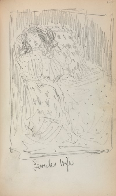 Italienisches Skizzenbuch: Levuks Frau Seite 170, 1898-1899 von Maurice Brazil Prendergast