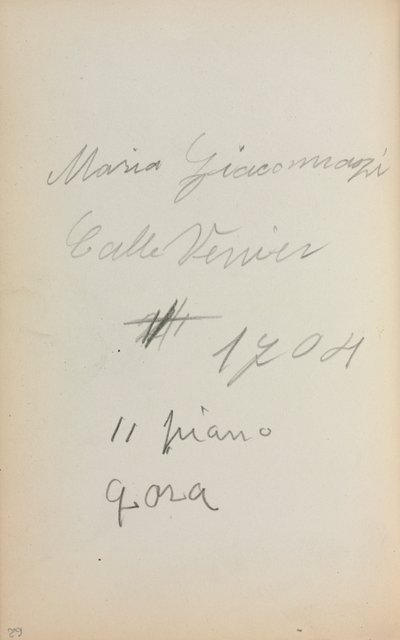 Italienisches Skizzenbuch: Notizen Seite 62, 1898-1899 von Maurice Brazil Prendergast