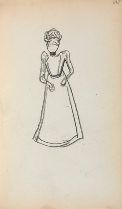 Italienisches Skizzenbuch: Stehende Frau Seite 240 von Maurice Brazil Prendergast