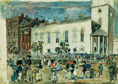 Park Street Church, Boston, ca. 1905-1907 von Maurice Brazil Prendergast
