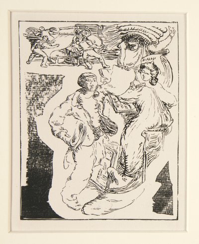 Die Straßenhändler des Denkens; Straßenhändler und Papier, S. 29 von Maurice Delcourt