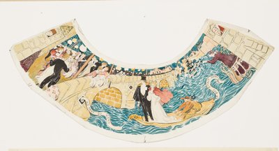 Am Nordbrücke, ein Ball wurde gehalten (Studie für eine Lampenschirm) von Maurice Denis