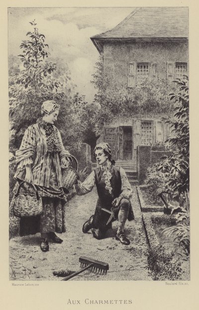 In Les Charmettes (Gravur) von Maurice Leloir