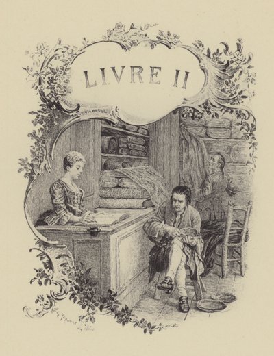 Illustration für Buch II von Les Confessions de Jean-Jacques Rousseau von Maurice Leloir