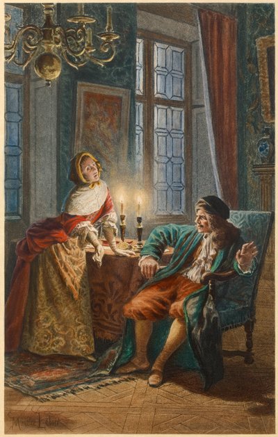 Molière und Madeleine Béjart (Illustration) von Maurice Leloir