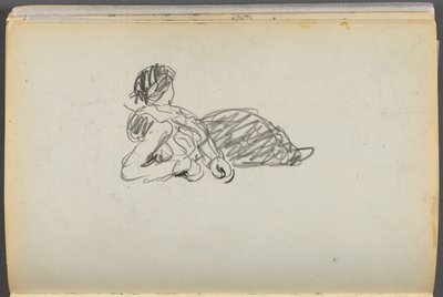 Skizzenbuch - The Granite Shore Hotel, Rockport, Seite 082: Liegende Figur von Maurice Prendergast