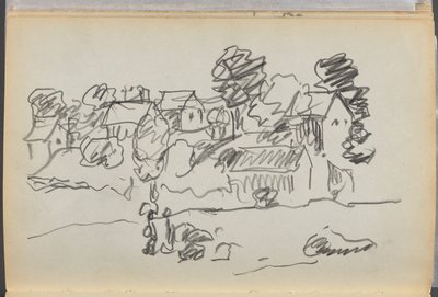 Skizzenbuch - Das Granitküstenhotel, Rockport, Seite 168: Häuser von Maurice Prendergast