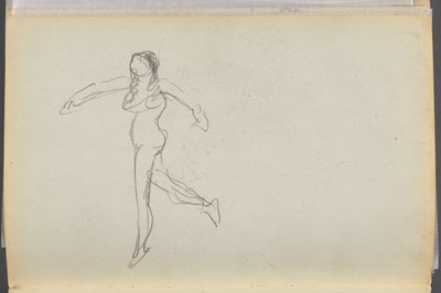 Skizzenbuch- Das Granitküstenhotel, Rockport, Seite 170: Weiblicher Akt von Maurice Prendergast