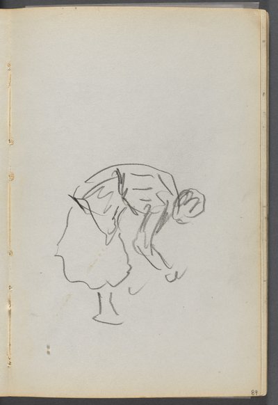 Skizzenbuch, The Dells, Nr. 127, Seite 089: Gebeugte Figur von Maurice Prendergast