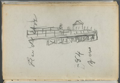 Skizzenbuch, The Dells, Nr. 127, Seite 186: Dock von Maurice Prendergast