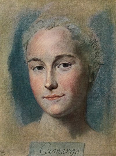 Marie Anne de Cupis de Camargo, von La Tour, veröffentlicht 1920 von Maurice Quentin de la (after) Tour