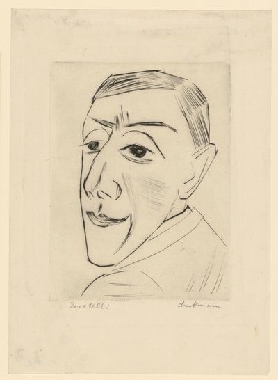 Bildnis des Schauspielers N. M. Zeretelli (Blatt 4 aus: Die dritte Ganymed-Mappe) von Max Beckmann