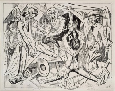 Die Nacht (Blatt 7 aus: „Die Hölle“) von Max Beckmann