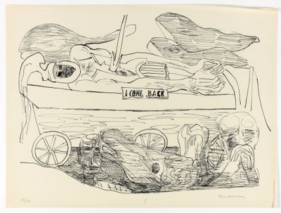 Traum vom Krieg, Platte 10 aus Tag und Traum von Max Beckmann