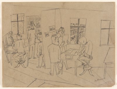 Redaktionszimmer von Max Beckmann