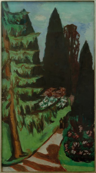 Eyckenstein-Zypressen von Max Beckmann