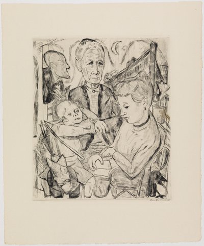 Familienszene (Familie Beckmann) von Max Beckmann