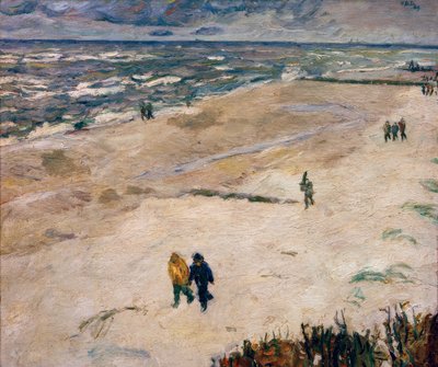 Leute nach der Arbeit am Meer von Max Beckmann