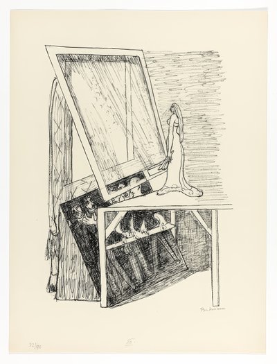 Zauberspiegel, Platte 13 aus Tag und Traum von Max Beckmann