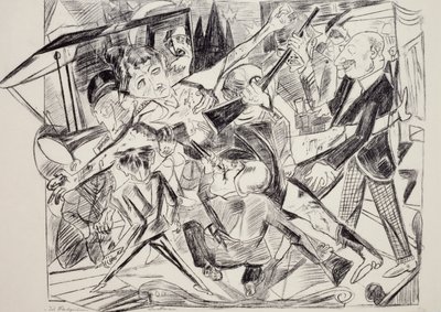 Märtyrertum, von Max Beckmann (1884-1950), Gravur. Deutschland, 20. Jahrhundert. von Max Beckmann