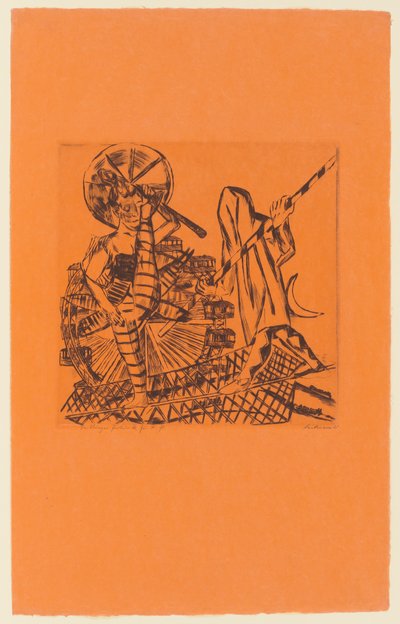 Tafel 8 der Serie: Jährlicher Jahrmarkt von Max Beckmann