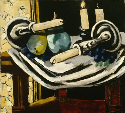 Stillleben mit umgefallenen Kerzen von Max Beckmann
