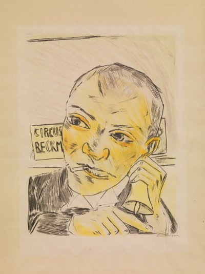 Der Ausrufer, von Der Jahrmarkt von Max Beckmann
