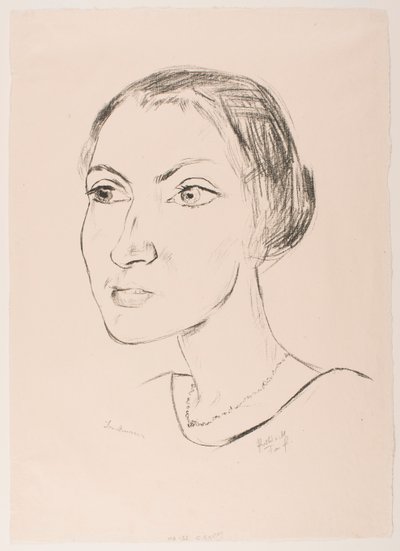 Frau mit Halskette (Frau Parcus) von Max Beckmann