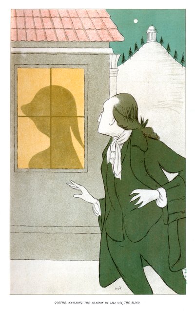 Goethe beobachtet den Schatten von Lili auf der Jalousie, 1904 von Henry Maximilian Beerbohm