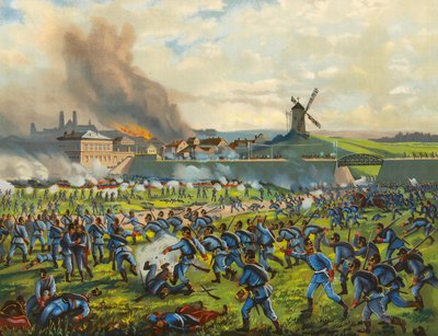Deutsche Infanterie greift Orléans an von Max Henze-Dassau