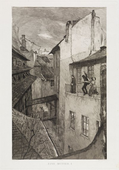 Eine Mutter I (Dramen, Opus IX, Blatt 3) von Max Klinger