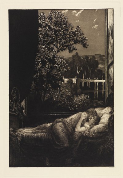Nacht (Glück) (Eine Liebe, Opus X, Blatt 5) von Max Klinger
