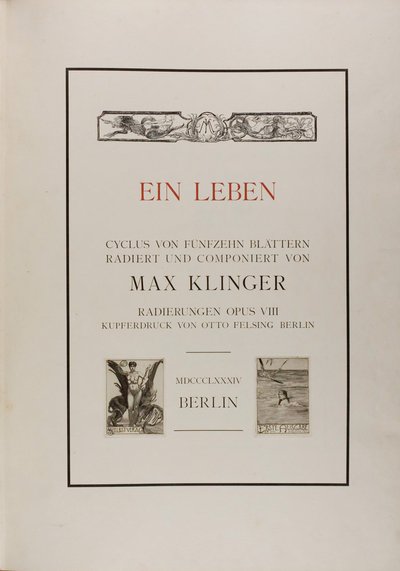 Titelblatt: Ein Leben von Max Klinger