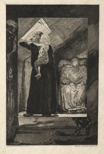 Vom Tode I, Opus II, 1889 Nr. 9 von Max Klinger