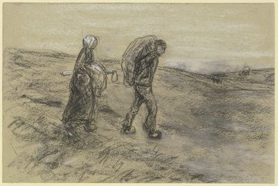Arbeiter mit Frau von der Feldarbeit heimkehrend von Max Liebermann