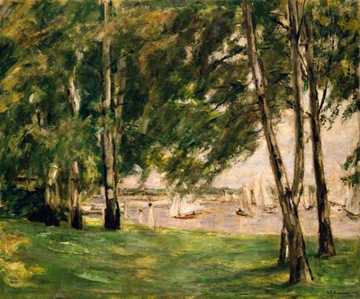 Blick auf den Wannsee mit Segelbooten von Max Liebermann