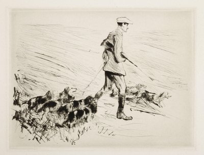 Jäger mit Hunden von Max Liebermann
