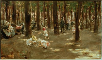 Kinderspielplatz im Tiergarten zu Berlin von Max Liebermann