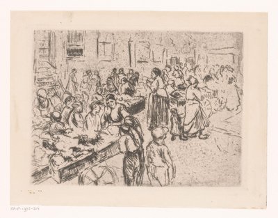 Straßenhandel im alten Judenviertel in Amsterdam von Max Liebermann