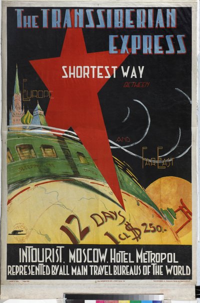 Transsibirischer Express (Plakat der Intourist-Gesellschaft) von Max Litvak