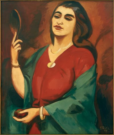 Bildnis in Rot und Grün von Max Pechstein