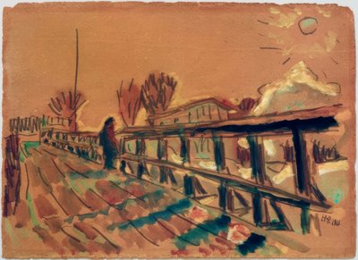 Blick über eine Brücke von Max Pechstein