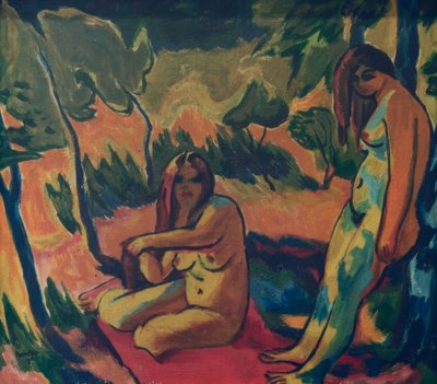 Frauen am Waldrand von Max Pechstein
